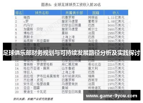 足球俱乐部财务规划与可持续发展路径分析及实践探讨
